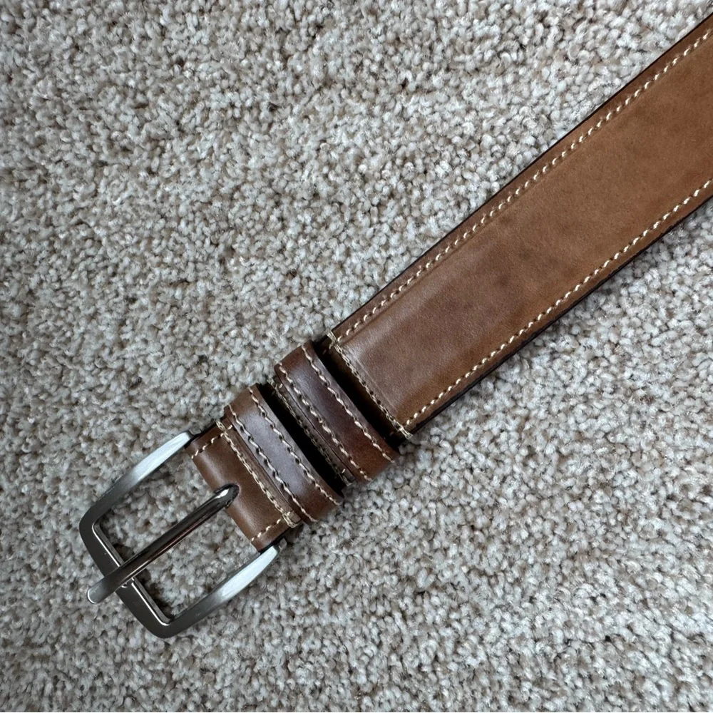 Allen Edmonds Natural Chromexcel Leather Men's Belt Size 32 - Picture 2 of 3
